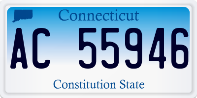 CT license plate AC55946