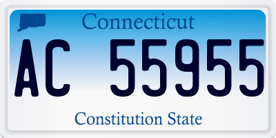 CT license plate AC55955