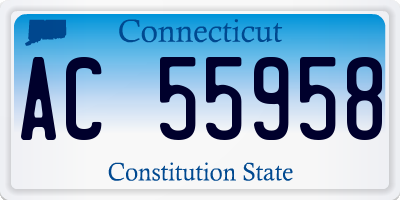 CT license plate AC55958