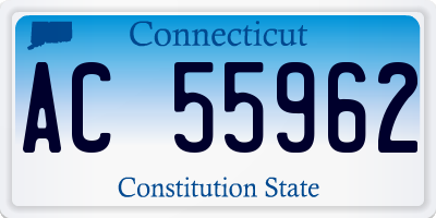 CT license plate AC55962