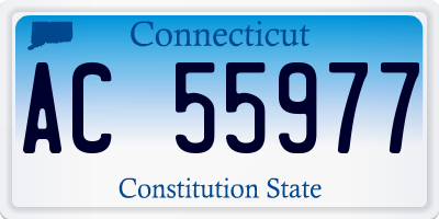 CT license plate AC55977
