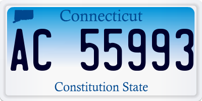 CT license plate AC55993
