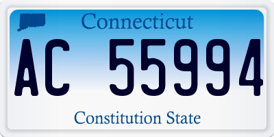 CT license plate AC55994