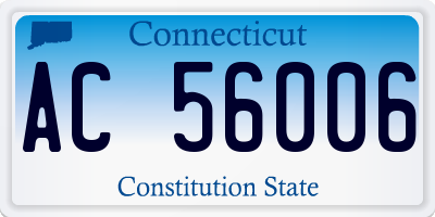 CT license plate AC56006