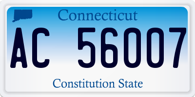 CT license plate AC56007