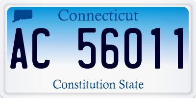 CT license plate AC56011