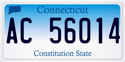 CT license plate AC56014