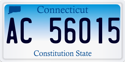 CT license plate AC56015