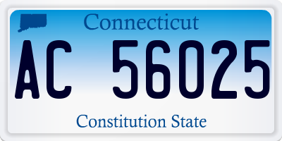 CT license plate AC56025