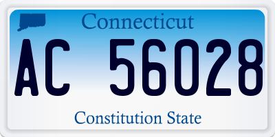 CT license plate AC56028