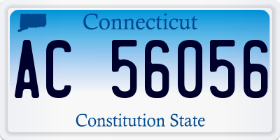 CT license plate AC56056