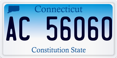 CT license plate AC56060