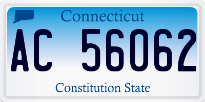 CT license plate AC56062