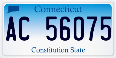 CT license plate AC56075