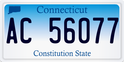 CT license plate AC56077