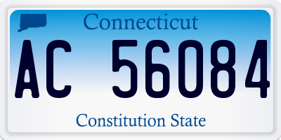 CT license plate AC56084