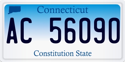 CT license plate AC56090