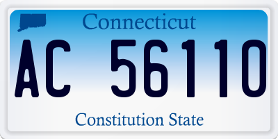 CT license plate AC56110
