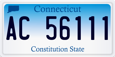 CT license plate AC56111