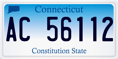 CT license plate AC56112