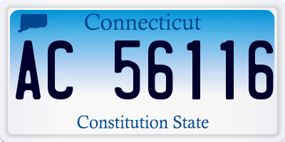 CT license plate AC56116