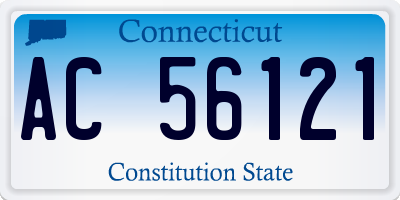 CT license plate AC56121