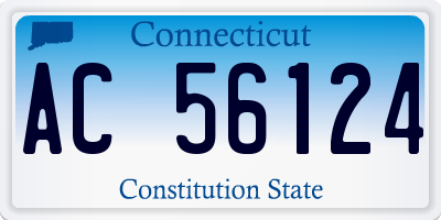 CT license plate AC56124