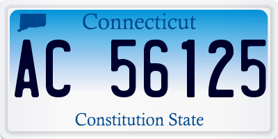 CT license plate AC56125