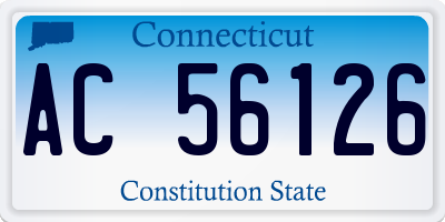 CT license plate AC56126