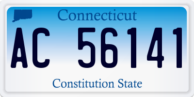 CT license plate AC56141