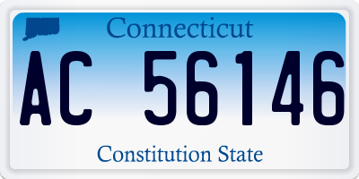 CT license plate AC56146