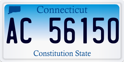 CT license plate AC56150