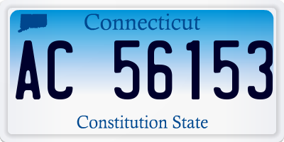 CT license plate AC56153