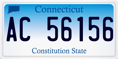 CT license plate AC56156