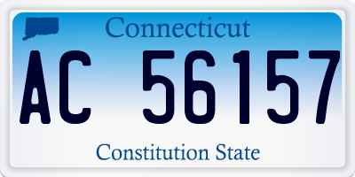 CT license plate AC56157