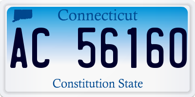 CT license plate AC56160