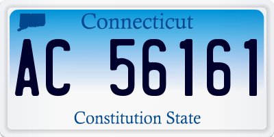 CT license plate AC56161