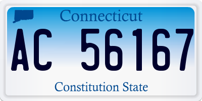CT license plate AC56167