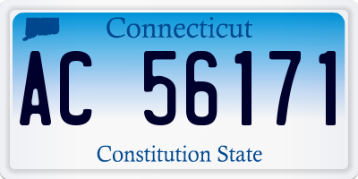 CT license plate AC56171