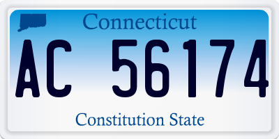 CT license plate AC56174