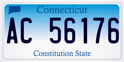 CT license plate AC56176