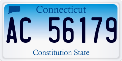 CT license plate AC56179