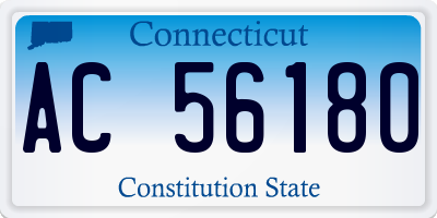 CT license plate AC56180