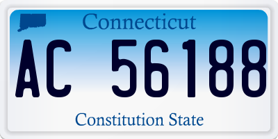 CT license plate AC56188