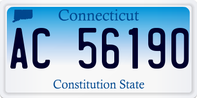 CT license plate AC56190