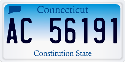 CT license plate AC56191