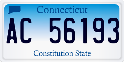 CT license plate AC56193