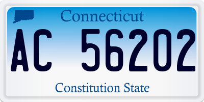 CT license plate AC56202