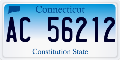 CT license plate AC56212