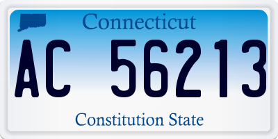 CT license plate AC56213